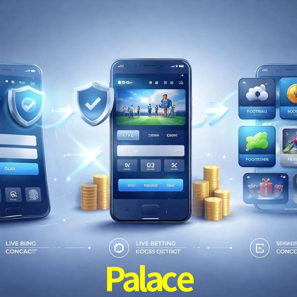 Pasos de acceso a la app Palace en pantalla de teléfono móvil